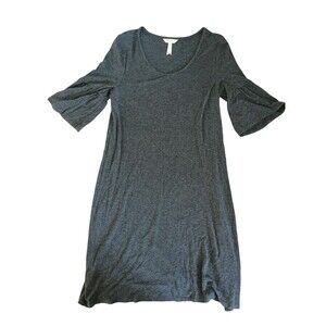 Matilda Jane Moments With You Live To Teach Gray Ruffle Sleeve Dress Size XS
